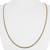 19k Portuguese Yellow Gold 7.5g Solid Thin 2mm Curb Link Chain Necklace 23"