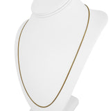 19k Portuguese Yellow Gold 7.5g Solid Thin 2mm Curb Link Chain Necklace 23"