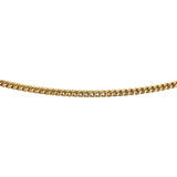19k Portuguese Yellow Gold 7.5g Solid Thin 2mm Curb Link Chain Necklace 23"