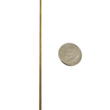 19k Portuguese Yellow Gold 7.5g Solid Thin 2mm Curb Link Chain Necklace 23"