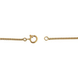 19k Portuguese Yellow Gold 7.5g Solid Thin 2mm Curb Link Chain Necklace 23"