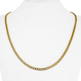 21k Yellow Gold 21.7g Solid 3.5mm Curb Link Chain Necklace 21"