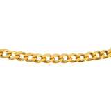 21k Yellow Gold 21.7g Solid 3.5mm Curb Link Chain Necklace 21"