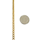 21k Yellow Gold 21.7g Solid 3.5mm Curb Link Chain Necklace 21"