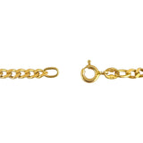 21k Yellow Gold 21.7g Solid 3.5mm Curb Link Chain Necklace 21"