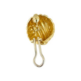 18k Yellow Gold 22.6g Solid Heavy Ribbed Ball Stud Earrings Italy