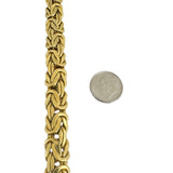 14k Yellow Gold 24.4g Ladies Thick 11.5mm Byzantine Link Bracelet 7.75"