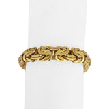 14k Yellow Gold 24.4g Ladies Thick 11.5mm Byzantine Link Bracelet 7.75"