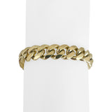 14k Yellow Gold 52.7g Solid Heavy 10mm Men's Cuban Link Bracelet Turkey 9"