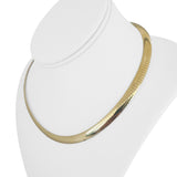 14k Yellow and White Gold 35.4g Reversible 6mm Omega Link Necklace Italy 16"