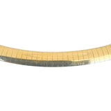 14k Yellow and White Gold 35.4g Reversible 6mm Omega Link Necklace Italy 16"