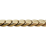 14k Yellow Gold 12.9g Hollow Thick Squared Cuban Link Bracelet Italy 8"