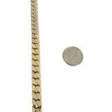 14k Yellow Gold 12.9g Hollow Thick Squared Cuban Link Bracelet Italy 8"