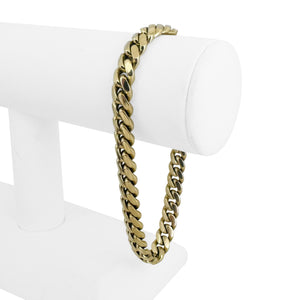 14k Yellow Gold 50.3g Solid Heavy 8mm Men's Cuban Link Bracelet 9"