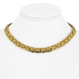 14k Yellow Gold 41g Ladies Thick 8.5mm Byzantine Link Necklace 16"