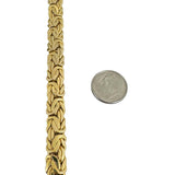 14k Yellow Gold 41g Ladies Thick 8.5mm Byzantine Link Necklace 16"