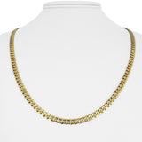 14k Yellow Gold 15.9g Solid 5mm Curb Link Chain Necklace Italy 22"