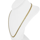 14k Yellow Gold 15.9g Solid 5mm Curb Link Chain Necklace Italy 22"