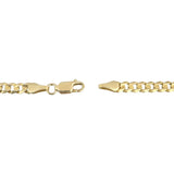 14k Yellow Gold 15.9g Solid 5mm Curb Link Chain Necklace Italy 22"