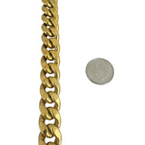 10k Yellow Gold 77.5g Hollow Thick 13mm Cuban Link Chain Necklace 20"