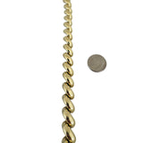 14k Yellow Gold 24.8g Ladies Polished 10mm San Marco Link Bracelet Italy 7.25"
