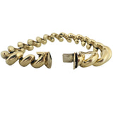 14k Yellow Gold 24.8g Ladies Polished 10mm San Marco Link Bracelet Italy 7.25"