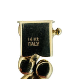 14k Yellow Gold 24.8g Ladies Polished 10mm San Marco Link Bracelet Italy 7.25"