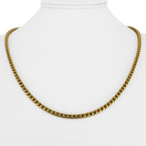 14k Yellow Gold 28.4g Solid 3mm Squared Franco Link Chain Necklace Italy 20"