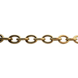 14k Yellow Gold 10.6g Semi Solid 8mm Oval Cable Link Bracelet Turkey 7"