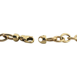 14k Yellow Gold 10.6g Semi Solid 8mm Oval Cable Link Bracelet Turkey 7"