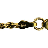 14k Yellow Gold 9g Solid Thin Vintage 2mm Rope Chain Necklace Italy 24"