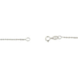 14k White Gold Swizz Blue Topaz and Diamond Pendant Necklace 18"