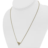 14k Yellow Gold and 0.35ct Diamond Triangle Pendant Necklace 18"