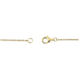 14k Yellow Gold and 0.35ct Diamond Triangle Pendant Necklace 18"