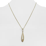 14k Yellow Gold Diamond Pendant and 10k Yellow Gold Box Link Necklace 18"