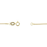 14k Yellow Gold Diamond Pendant and 10k Yellow Gold Box Link Necklace 18"