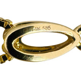 14k Yellow Gold Diamond Pendant and 10k Yellow Gold Box Link Necklace 18"