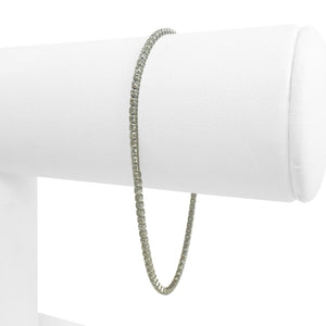 14k White Gold and 1cttw Thin Diamond Tennis Bracelet 7"