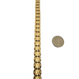 14k Yellow Gold and Cabochon Sapphire 17.2g Solid Vintage Fancy Link Bracelet 7"