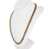 14k Yellow Gold 36g Semi Solid 7.5mm Curb Link Chain Necklace 24"