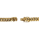 14k Yellow Gold 36g Semi Solid 7.5mm Curb Link Chain Necklace 24"
