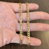 Chini 18k Yellow Gold 26.6g Solid Vintage 5mm Figaro Link Chain Necklace 20"