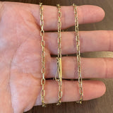 18k Yellow Gold 19g Solid Vintage 3.5mm Cable Link Chain Necklace 26"