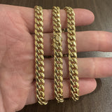 14k Yellow Gold 36g Semi Solid 7.5mm Curb Link Chain Necklace 24"