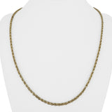 10k Yellow Gold 10.6g Diamond Cut 2.5mm Rope Chain Necklace 22"