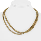 10k Yellow Gold 29.8g Very Long 3.5mm Squared Franco Link Necklace 37"