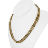 10k Yellow Gold 29.8g Very Long 3.5mm Squared Franco Link Necklace 37"