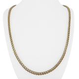 10k Yellow Gold 29.8g Very Long 3.5mm Squared Franco Link Necklace 37"