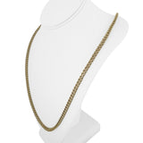 10k Yellow Gold 29.8g Very Long 3.5mm Squared Franco Link Necklace 37"
