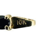 10k Yellow Gold Sapphire and Diamond Link Bracelet 7"